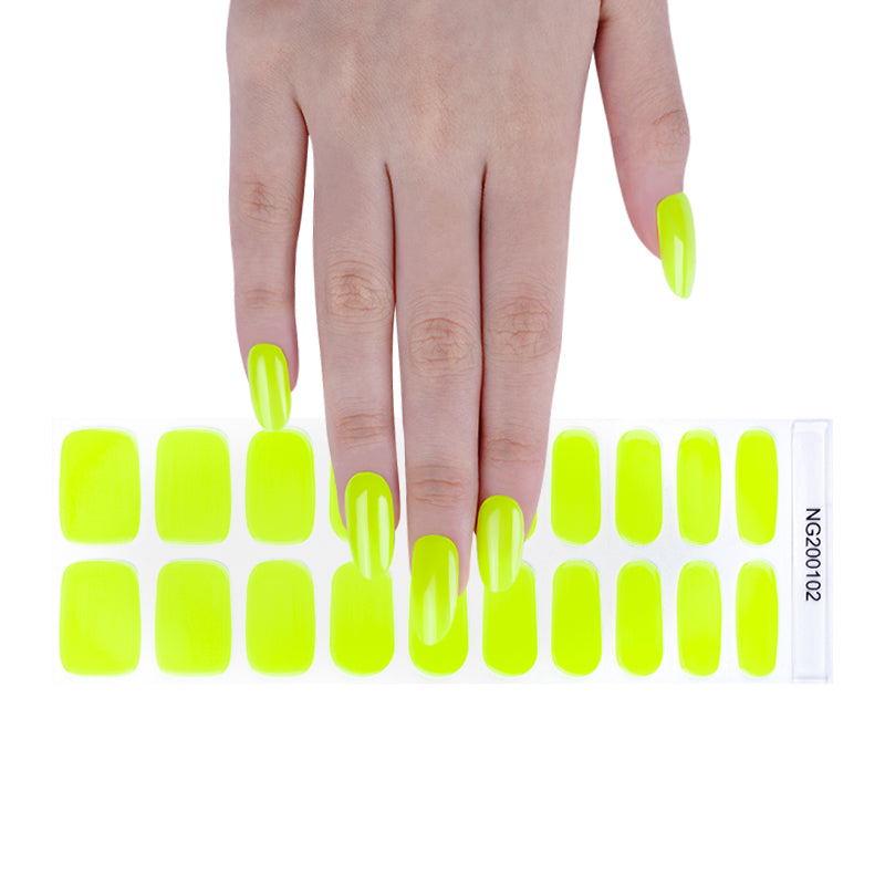Gel Nails Electric Lemon