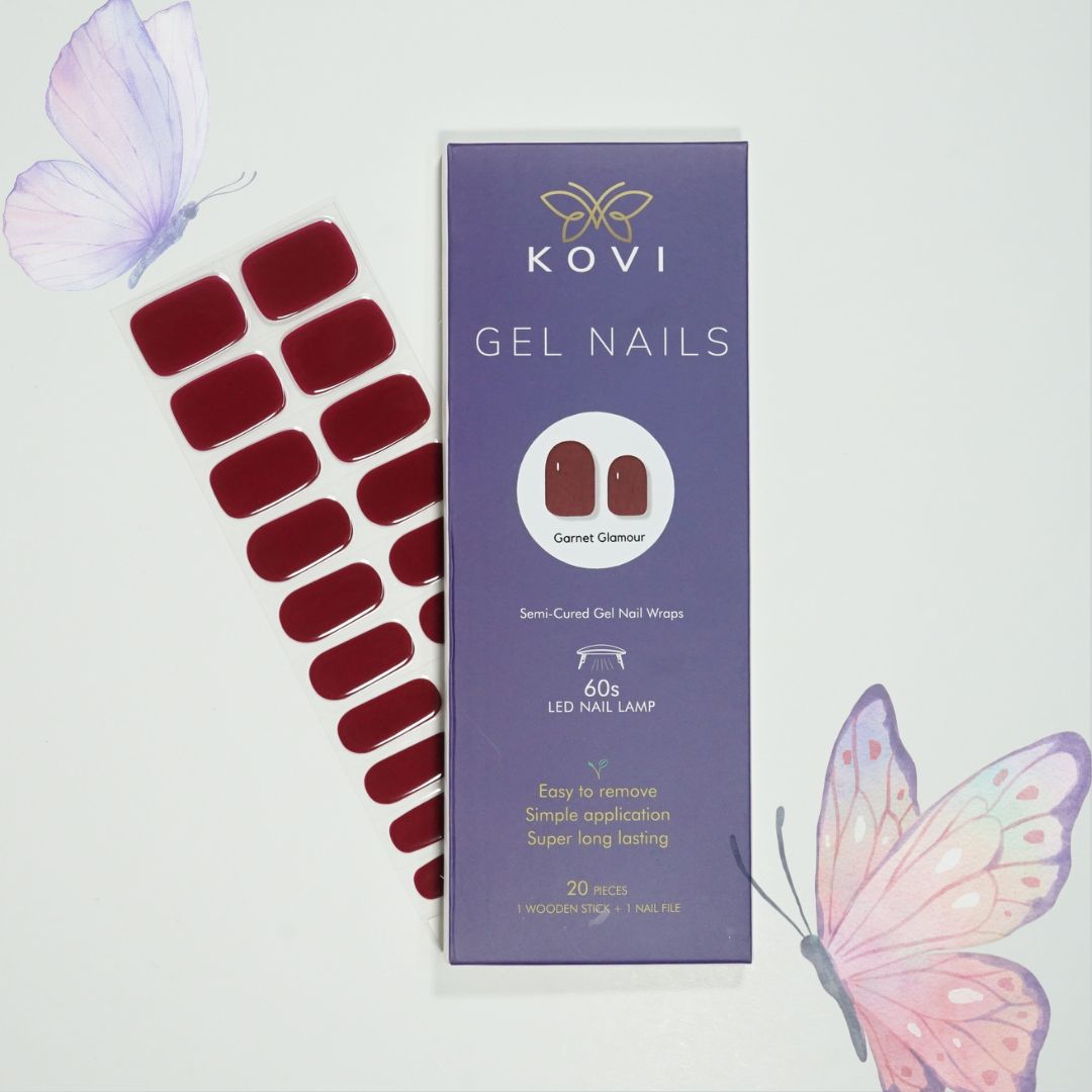 Gel Nails Garnet Glamour