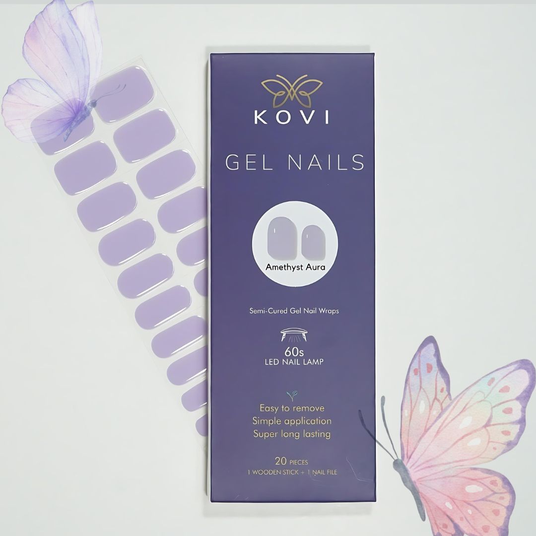 Gel Nails Amethyst Aura