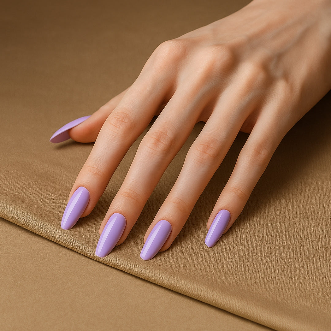 Gel Nails Amethyst Aura