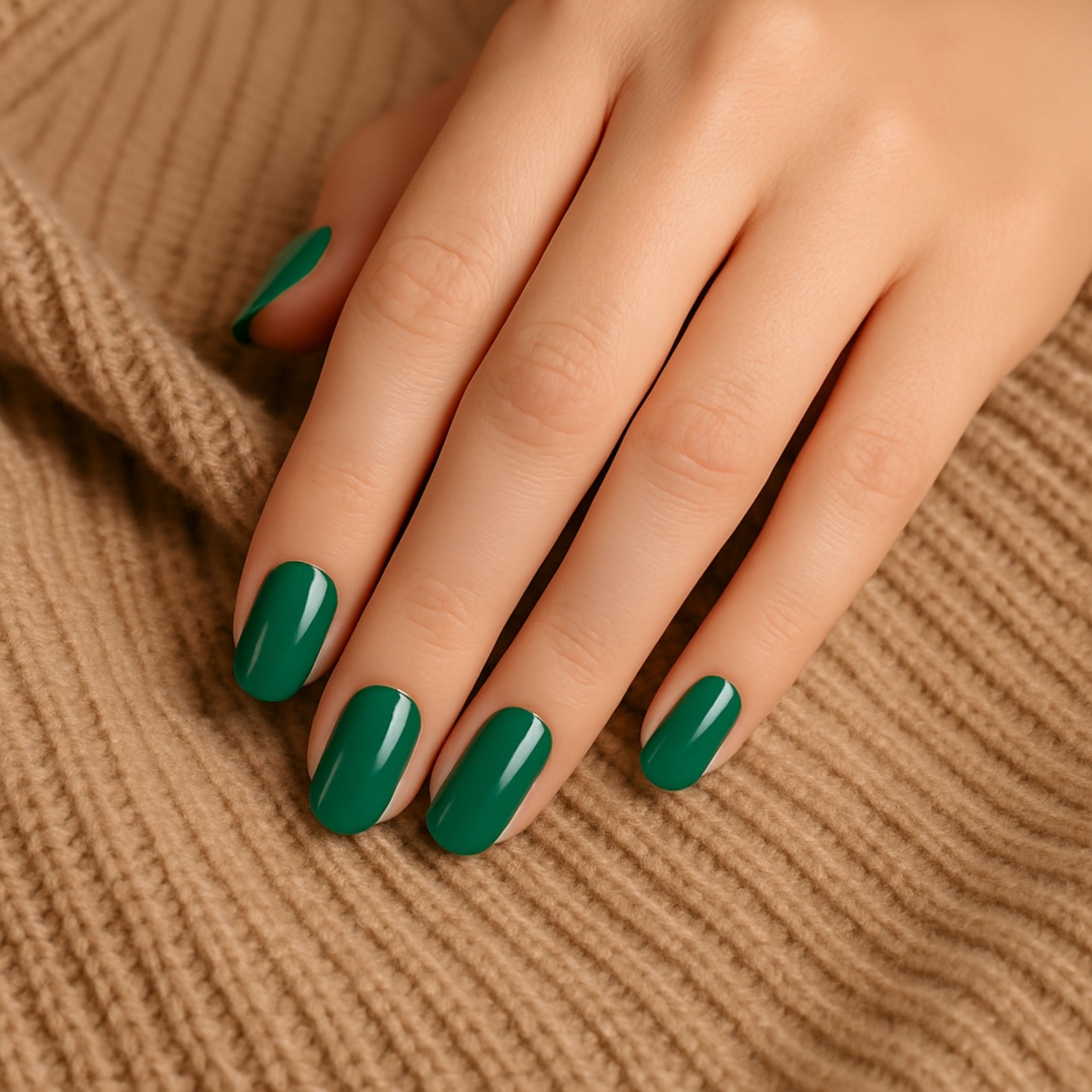 Gel Nails Enchanted Emerald