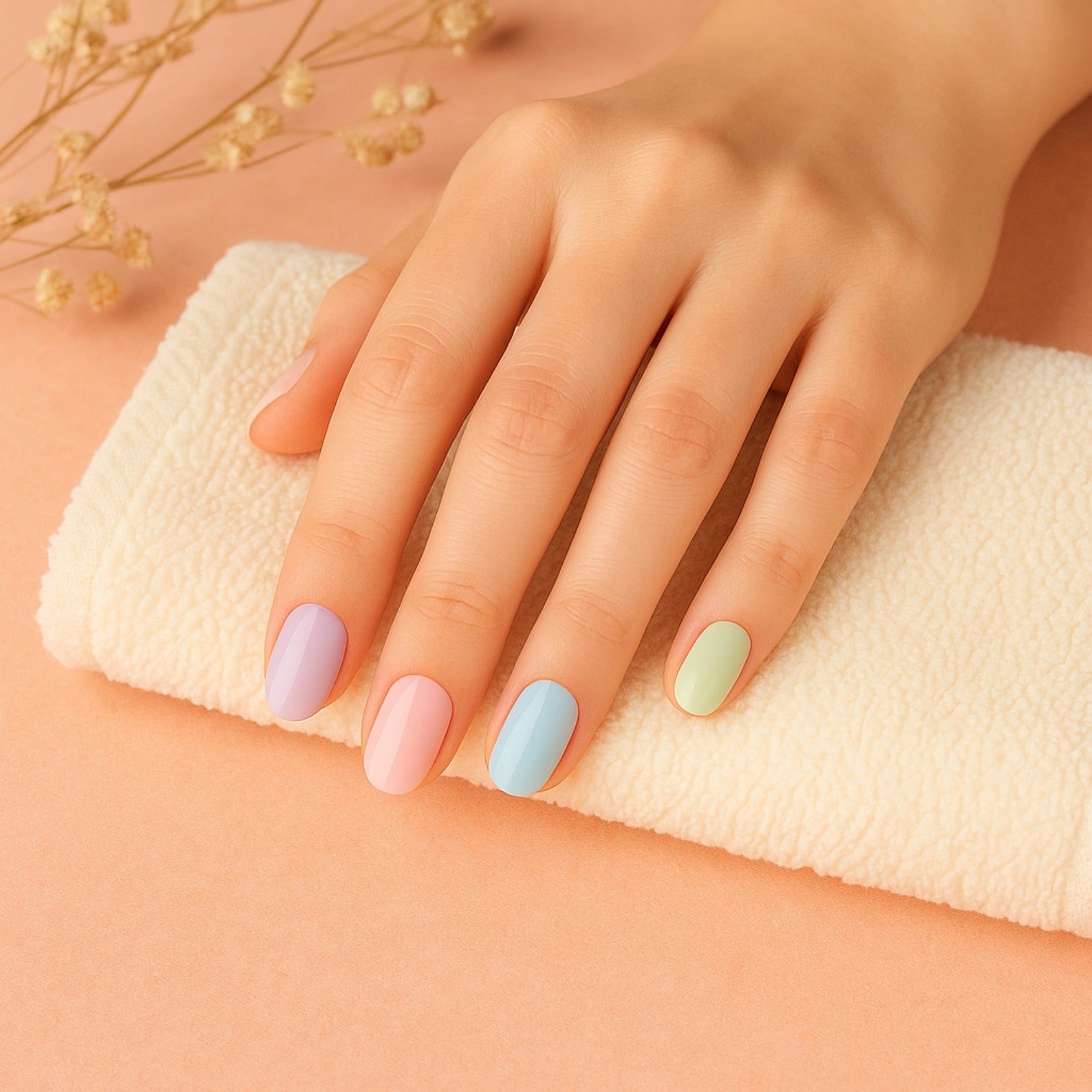Gel Nails Sweet Sorbet